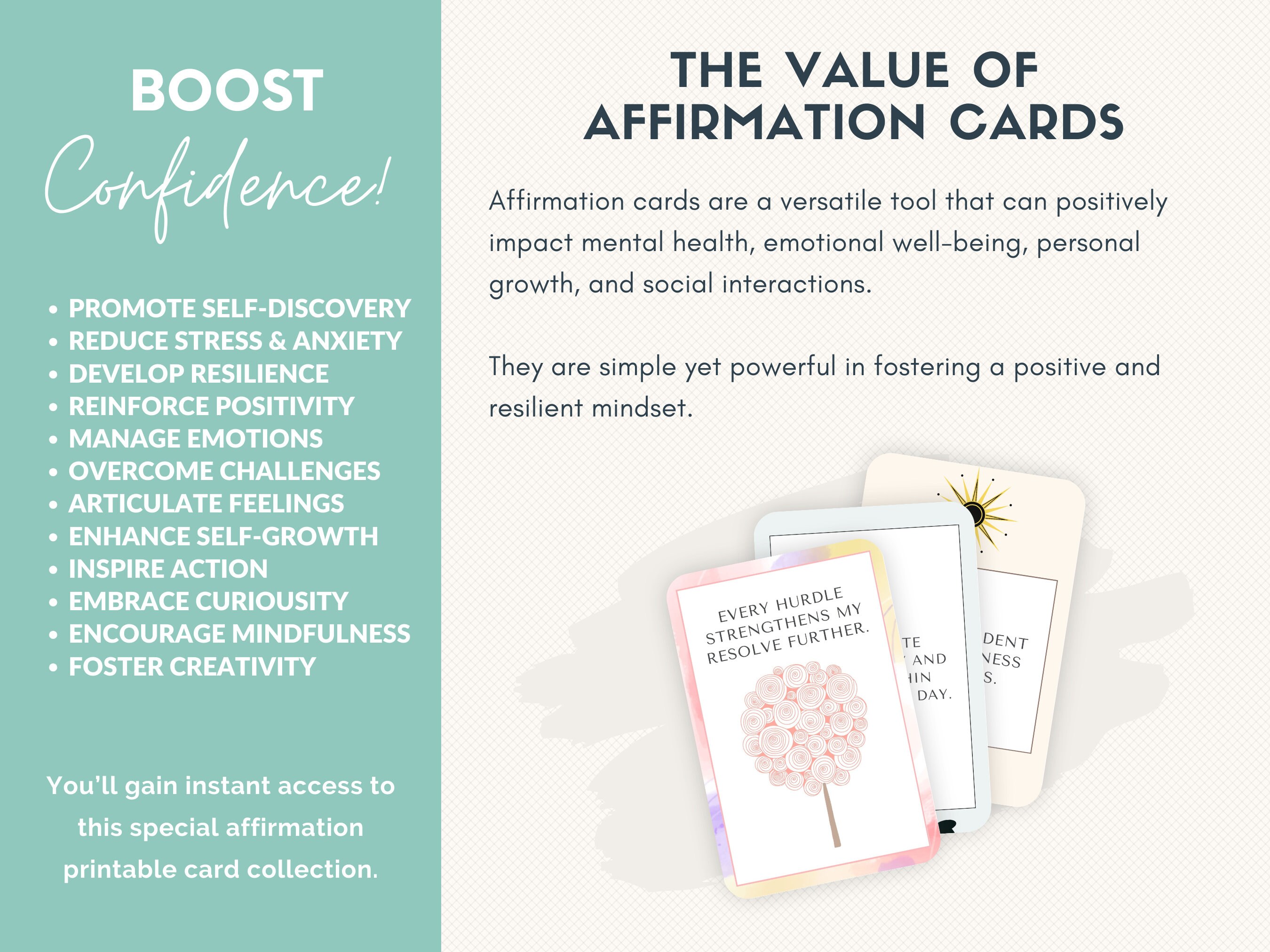 Work-life Balance Affirmation Cards for Adults 50-card Pack - Etsy
