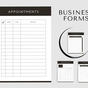 Business Forms, Printable Small Business Forms, Editable Professional Templates for Efficient Operations, Office Organization Tools, PDF