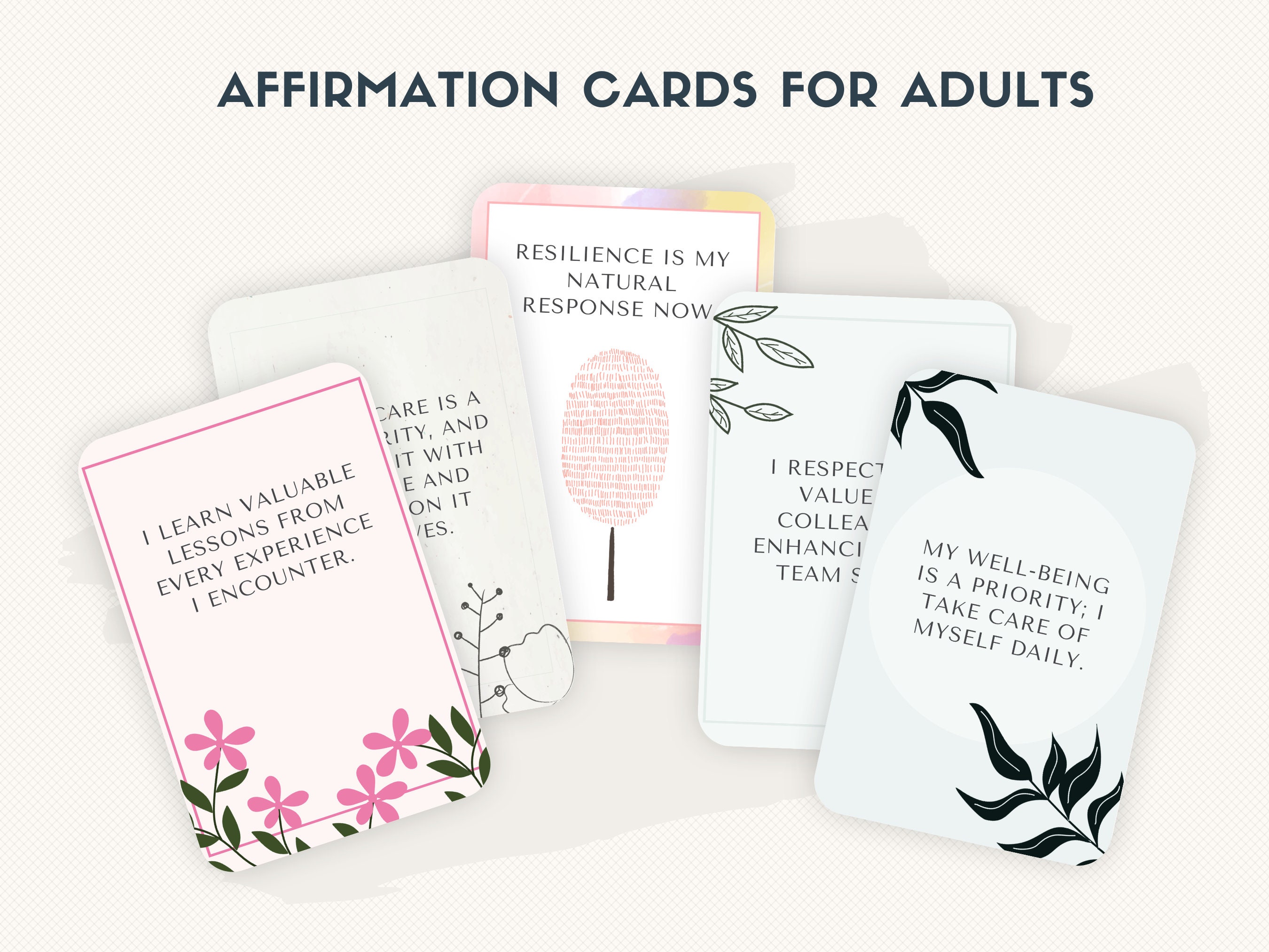 Work-life Balance Affirmation Cards for Adults 50-card Pack - Etsy