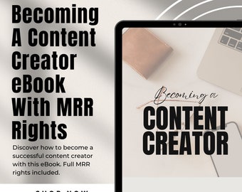 Guide Done For You : Ebook Devenir un créateur de contenu, droits de revente principaux (MRR) + (PLR) DFY Comment revendre comme le vôtre