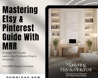 Etsy e Pinterest Come DFY eBook con Master Resell Rights, PLR + MRR, guida Done-for-you Guida Etsy e Pinterest