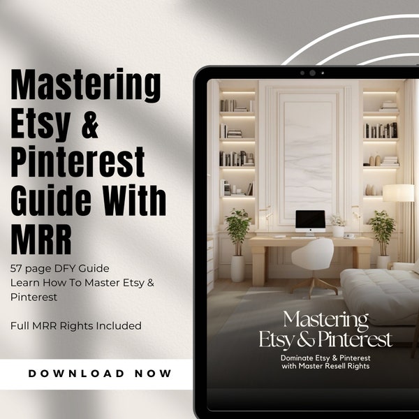 Etsy & Pinterest How to DFY eBook with Master Resell Rights, PLR + MRR, Done-for-you guide Etsy and Pinterest guide