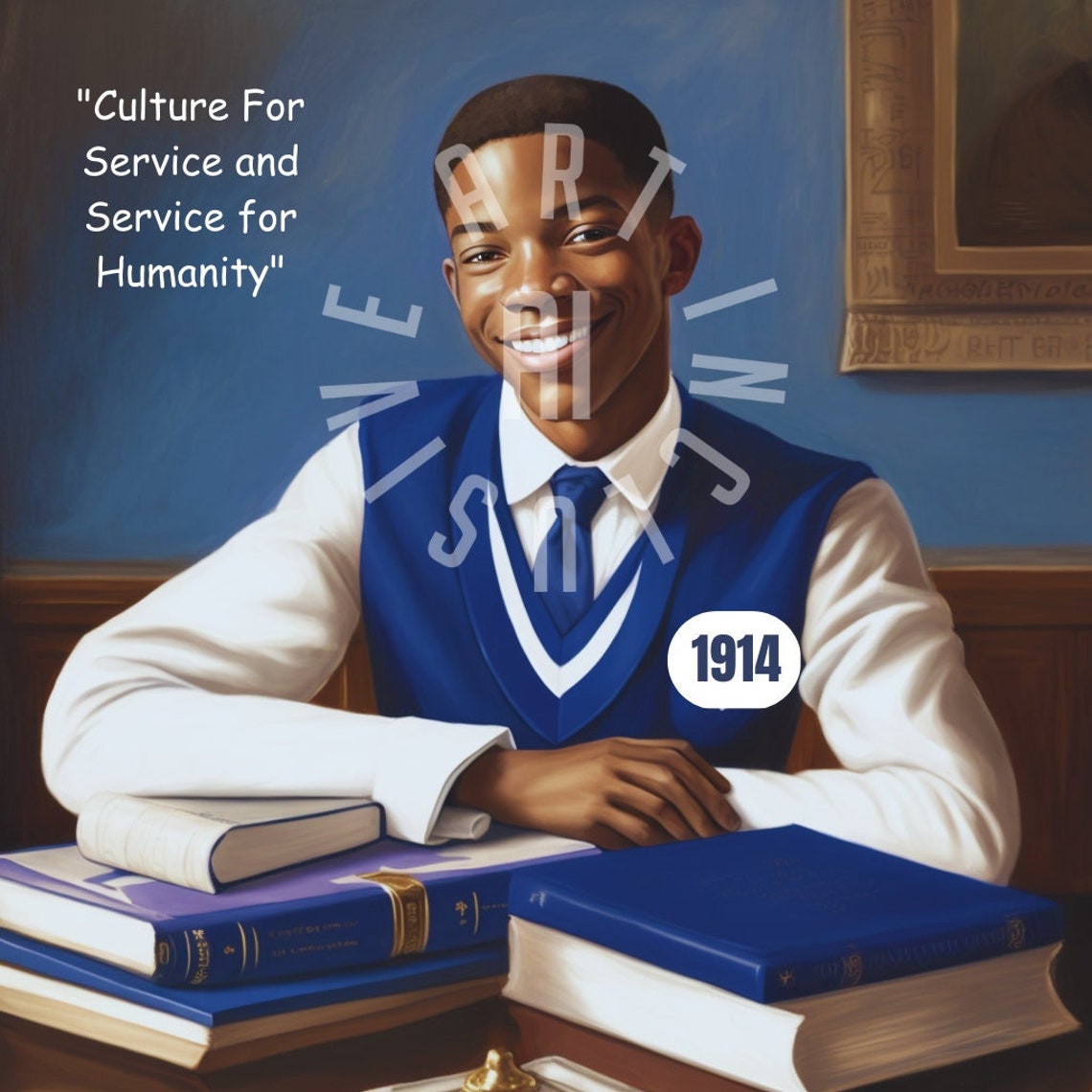 Printable Phi Beta Sigma Inspired Boy Wall Art / Fraternity Boy / African American Boy / Instant