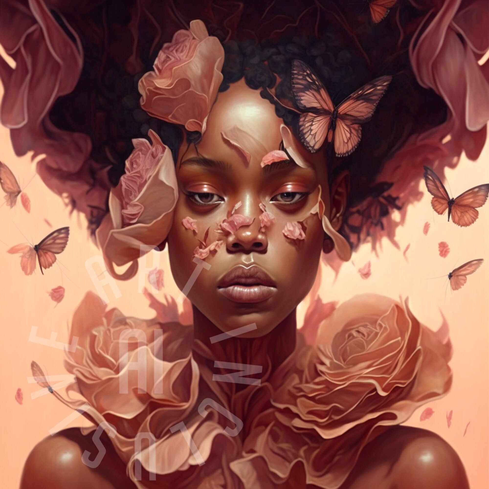 Black Woman Printable Art / African American Woman / African Woman ...