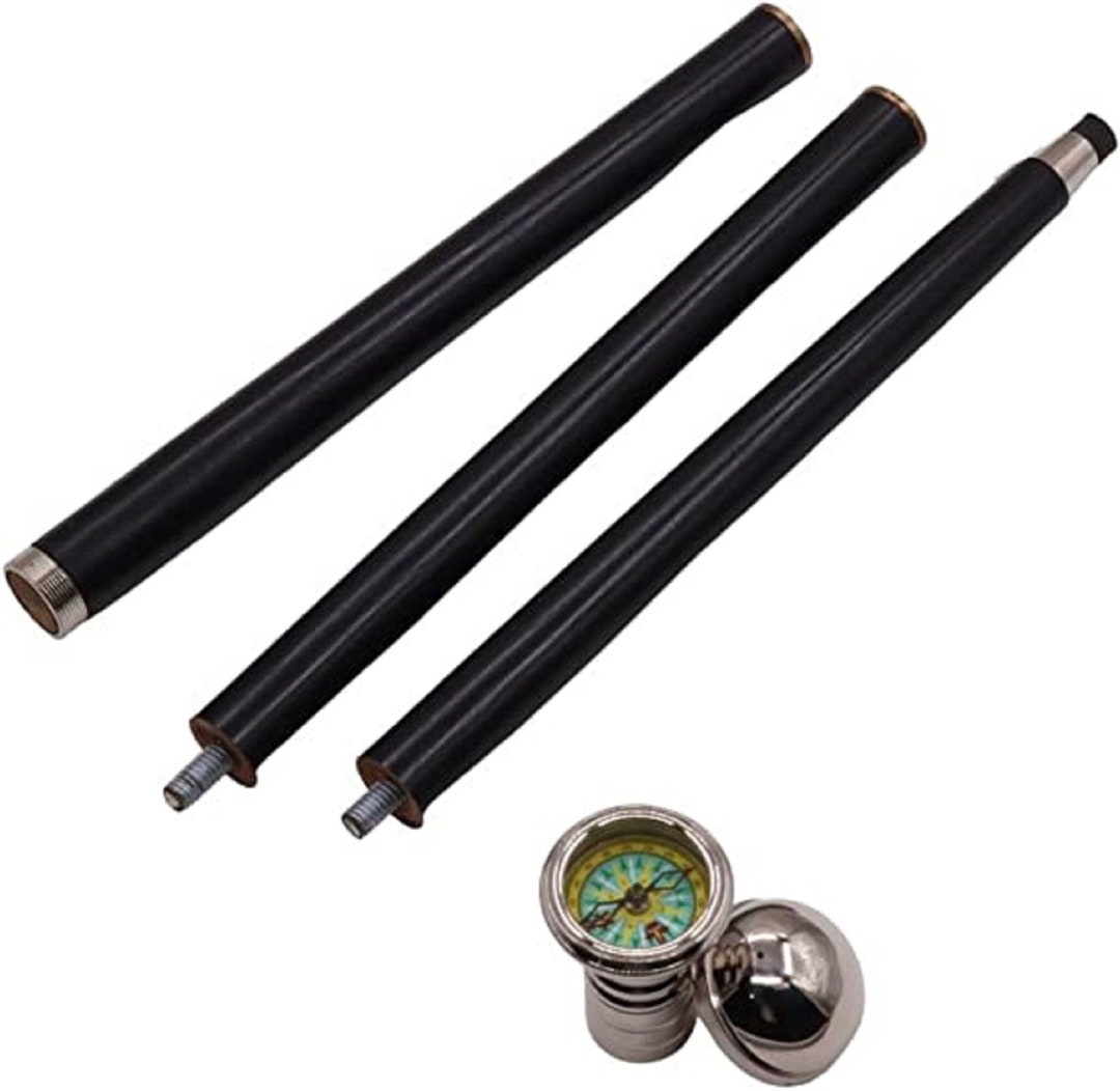 Working Compass Walking Stick Indian Rose Wood Shaft Victorian Etsy