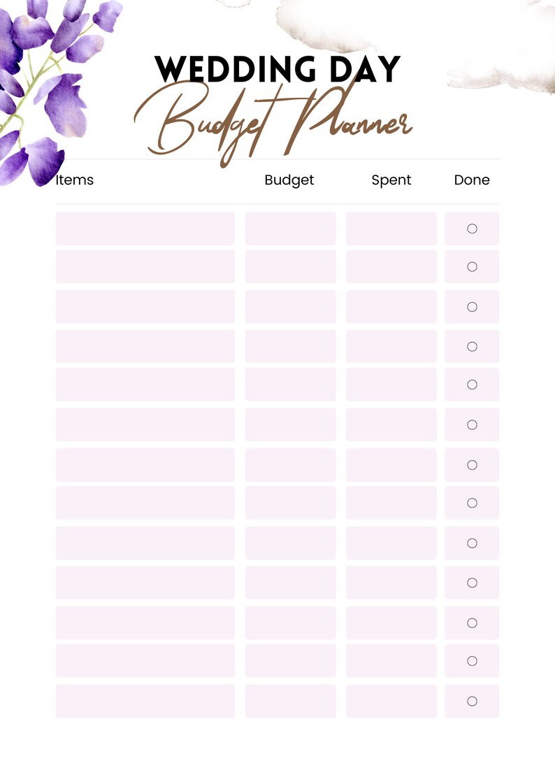 Wedding Planner Printable Printable Wedding Planner Pages - Etsy