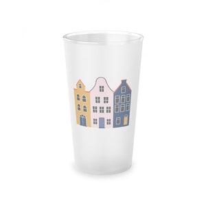 Wes Anderson Inspired 16oz Frosted Pint Glass | Vintage Film Aesthetic Drinkware | Personalized Matte Finish Glass | Unique Cinematic Design