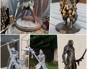 Statuetta personalizzata del personaggio di Guild Wars 1 e 2 – Statua da scrivania personalizzata dell'eroe, regalo per giocatori, fan art