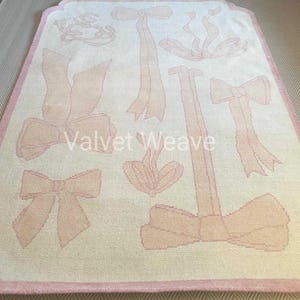 pink White hand knotted rug pink oushak rug girls room kids room kitchen hand made rubbing custom size 5x8 6x9 8x10 Gifts rug small cute rug