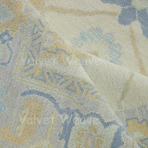 Turkish Oushak Rug | Hand-Knotted Wool Area Rug | Light Blue Beige 8x10 9x12 10x14 | Vintage Style Oriental Carpet for Living Room muted Rug