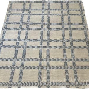 Blue Ivory Oushak rug Hand Knotted Rugs Living room bedroom Hall 9x12 Blue oushak rug contemporary oushak 6x9, 8x10 Oushak Area Rug Gift Rug