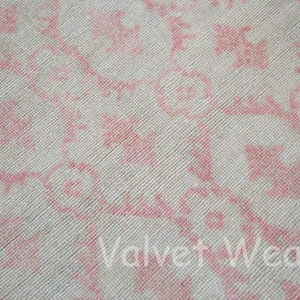 Pink White Hand Knotted Oushak Rug 4x6, 5x8, 6x9, 8x10, 9x12 Large Area Rug Living room rug Bedroom Rug Pink Oushak Rug Girls Room Rug Gifts