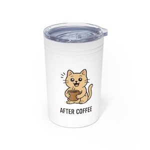 Caneca de viagem com estampa de gato fofo - Copo térmico a vácuo, presente para amantes de café e mães de gatos