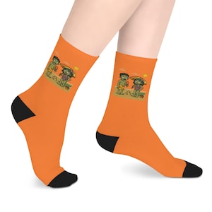 Funny Halloween-sokken - halflange polyester nieuwigheidssokken