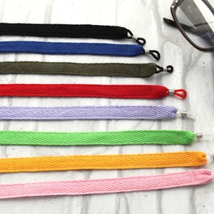 Correa de algodón para gafas. Cordón de algodón para el cuello para gafas de sol. Cadena para gafas.