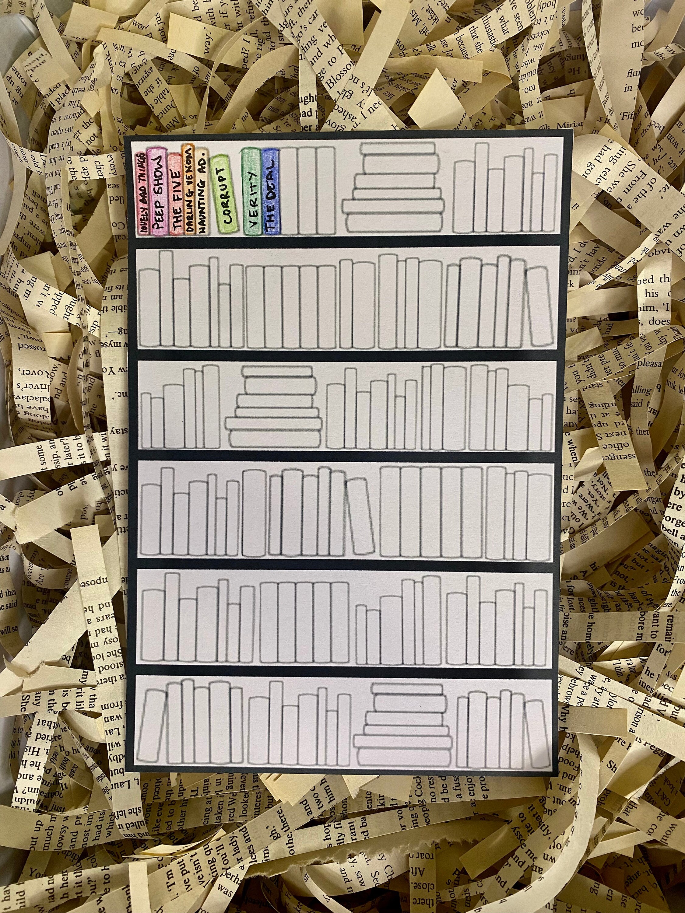 Book Log Book Shelf Digital Printable Etsy Australia