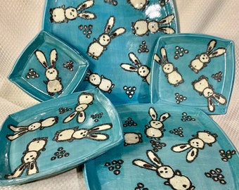 Funny Bunny 5 Plate Set