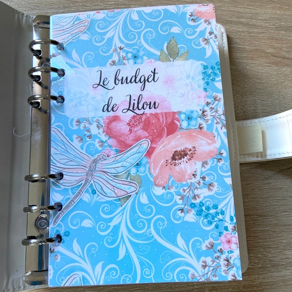 Couverture + intercalaires personnalisés pour classeur budget A6