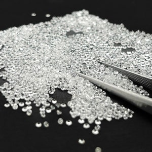 Diamante cultivado en laboratorio de 3 mm a 5 mm, corte redondo, diamante suelto, diamante blanco, calidad de piedra preciosa, diamante para joyería, diamante cultivado DEF y VVS-VS.