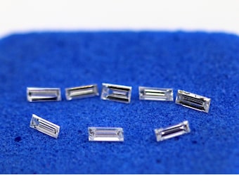 2x1mm 5pcs Lab Grown Diamond Baguette Brilliant Cut Diamond Melee | DEF Colour VS Clarity Ethically Grown & Conflict Free / Loose Gemstone