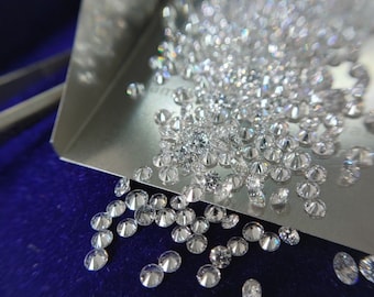 1.00mm to 5.00mm Diamond Round  Lab Grown Loose Diamond White Diamond Gemstone Quality Diamond for Jewelry Making DEF & VVS-VS 1/2/3/4/5 mm