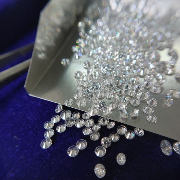 1-5mm Round Brilliant Cut Diamond, Lab Grown Diamonds, Polished Round Cut LGD Diamond, Lab Grown Diamond loose Gemstone lot Diamond For Ring