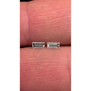 5pcs 2.25x1.75 mm Lab Grown Diamond Baguette Brilliant Cut Diamond Melee DEF Colour VS Clarity Ethically Grown & Conflict Free Gemstone Ring