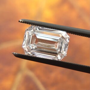 0.50 Cts. Lab Grown Diamond DEF Color Vs  Emerald Cut Diamond / Created Diamond For Ring / Emerald Cut Lab Grown Diamond Ring For Jewelry