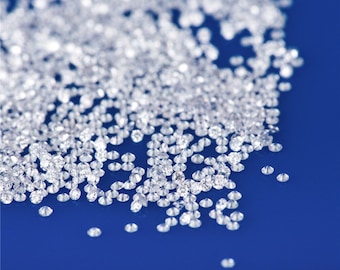 1,35 mm 90 piezas Diamante cultivado en laboratorio Corte brillante Diamante redondo Piedra preciosa, Diamante para fabricación de joyas DEF y VVS-VS CVD Joyería de diamantes cultivados en laboratorio