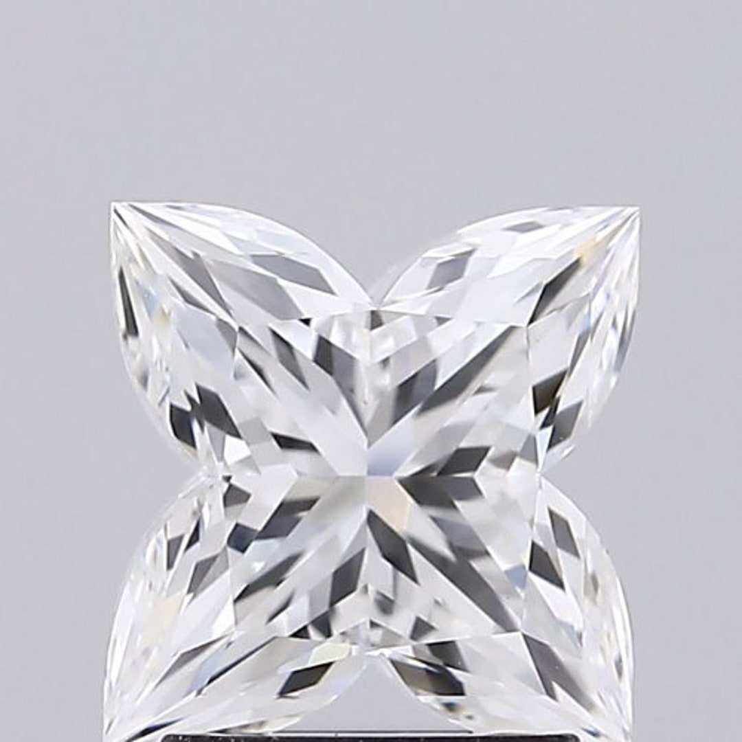 1.50 Cts Lily Cut Diamond Lab Grown Four Petals Flower Cut Diamond Lab ...