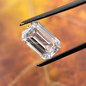0.40 Cts. Lab Grown Diamond D Color Vs  Emerald Cut Diamond / Created Diamond For Ring / Cvd Emerald cut Lab Grown Diamond Ring For Jewelry