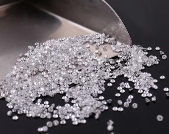 1.20 mm 18 pcs Diamond Round Brilliant Cut Lab Grown Loose Diamond White Diamond Gemstone Quality Diamond for Jewelry Making DEF & VVS-VS