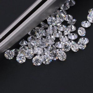 1/2/3/4/5 mm Lab Grown Diamond Brilliant Cut Diamond Round  White Diamond Gemstone Quality Diamond for Jewelry Making DEF & VVS-VS