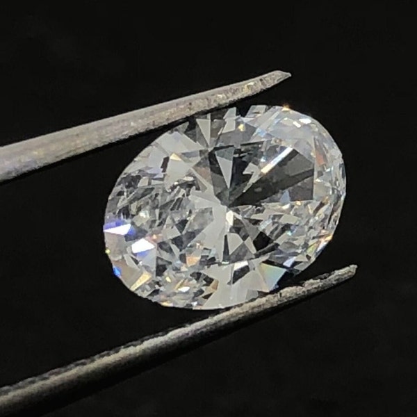 Ovalschliff Diamant, 0,42 Karat für Eheringe oder Seitensteine für Verlobungsring, lose im Labor erstellter Diamant, 6X4 Oval Lab Grown