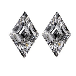 Lozenge Cut Lab grown Diamond Pair  White Gold Lozenge Diamond Stud Earrings For Dangle and Drop Earring 14K Gold Earrings Anniversary Gift