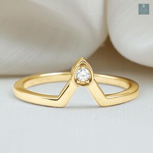 14K Gold Diamond Wedding Band / Band Ring / Diamond Ring / Wedding Band / Contour Band / Matchable Band Ring / White Gold Ring