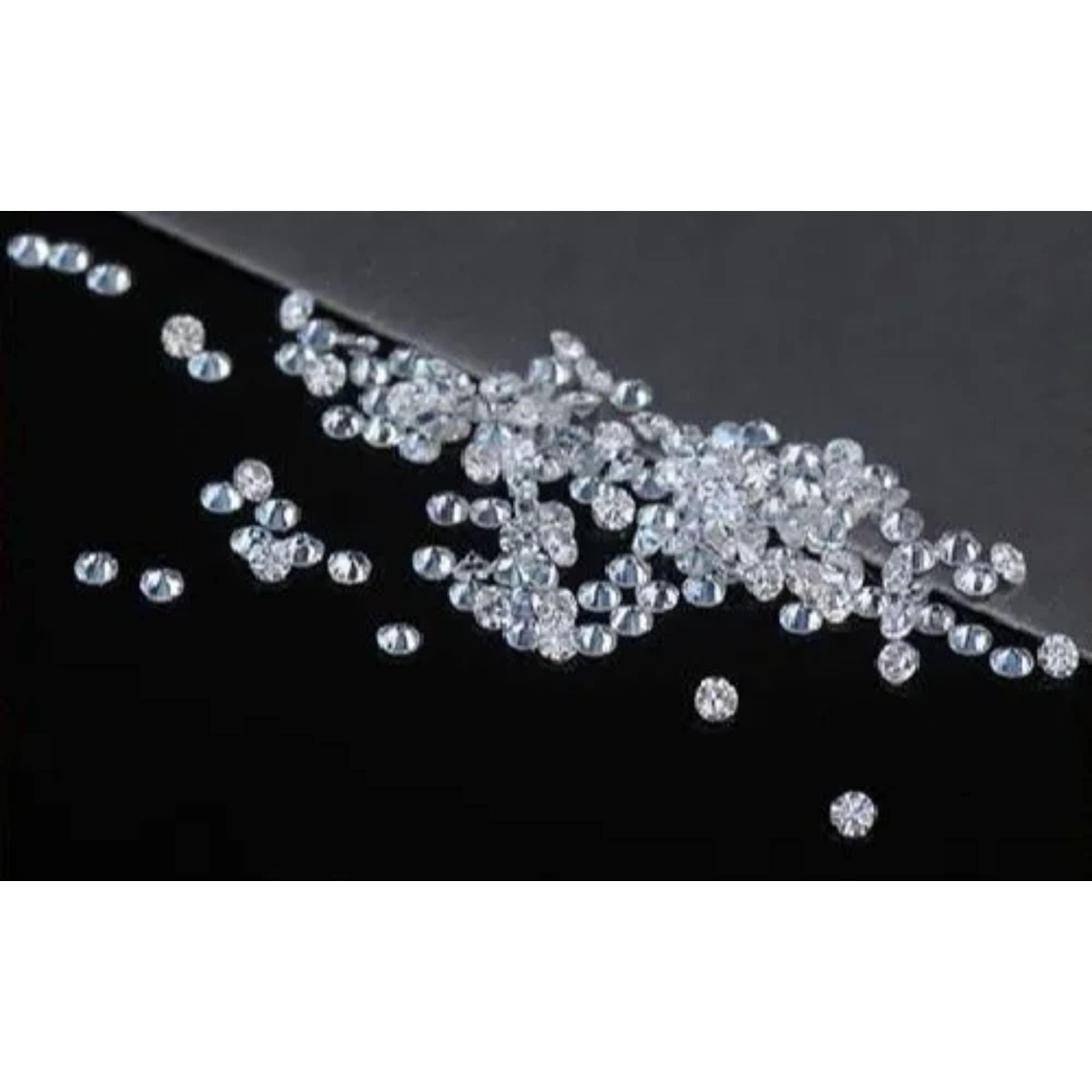 2.5 mm to 3.00 mm H P H T Diamond, Best Quality Lab Grown Diamond, CVD Loose Diamond of VVS - VS Purity with Def Color Lab Grown Diamond