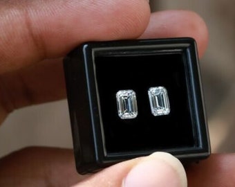 3x2mm Emerald Cut Lab Grown Diamond: VS Clarity, D-E Color
