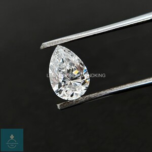 Diamante CVD taglio a pera coltivato in laboratorio: DEF VS, pietra preziosa sciolta da 0,10-1,00 ct