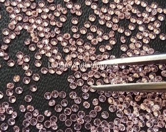 1 mm Rundschliff-Rosa-Diamantring, loser Diamant für benutzerdefinierte Ring, CVD / Phht-Diamantohrringe oder Anhänger-Schmucksachen rosa Diamantring