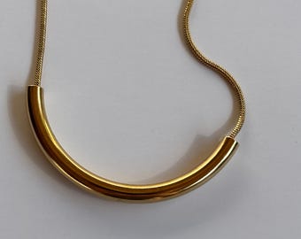 Modern Minalist Gold Trend Necklace Stainless Steel 18K Gold Plated