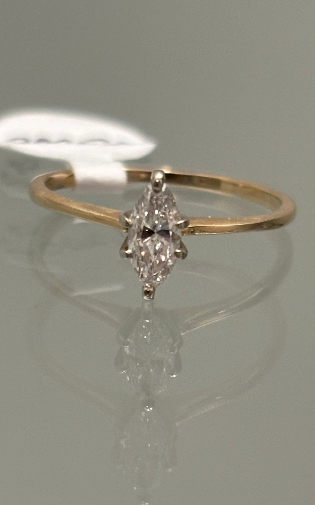 Vintage Marquise Diamond Engagement Ring - Etsy