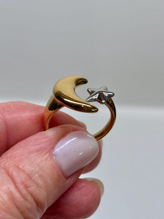 Moon & Star Celestial Statement Ring - image 10