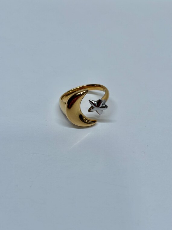 Moon & Star Celestial Statement Ring - image 3
