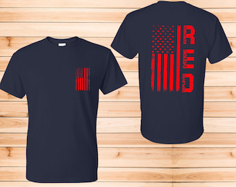 On Friday We Wear Red Shirt, We Wear Red, Remember Everyone Deployed, American Flag US Veteran T-shirt, American Flag Military T-Shirt
