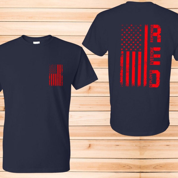 On Friday We Wear Red Shirt, We Wear Red, Remember Everyone Deployed, American Flag US Veteran T-shirt, American Flag Military T-Shirt