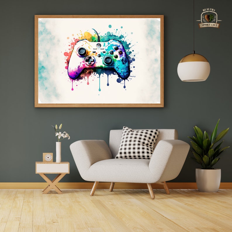 Gaming Poster Gaming Wall Poster Game Room Decor Digital Etsy