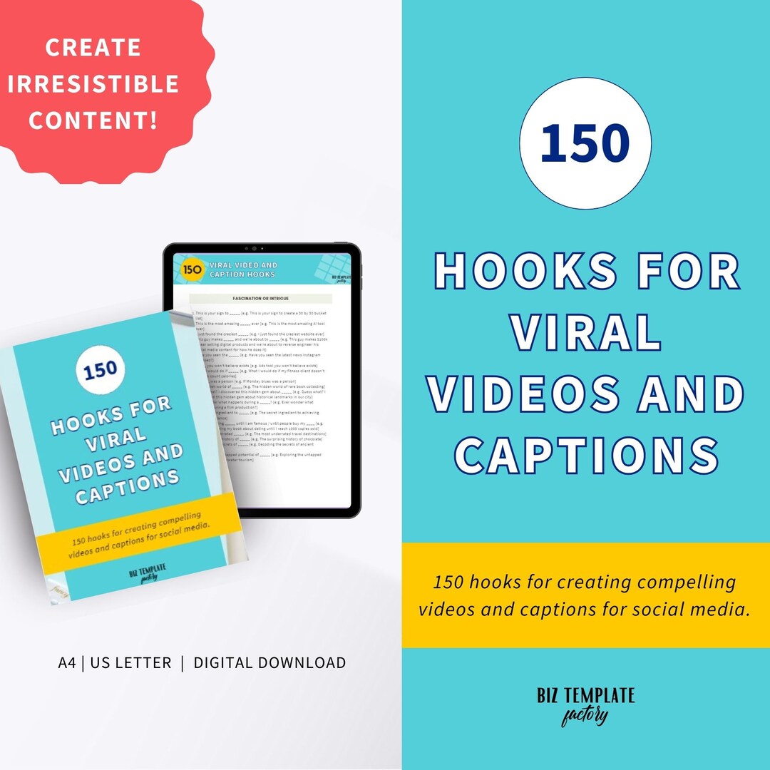 150 Viral Video and Caption Hooks Tiktok Hooks Tiktok Hook Ideas