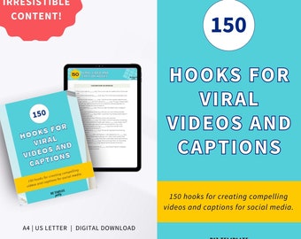 150 ganci per video virali e didascalie / Ganci TikTok / Idee per ganci TikTok / Ganci per didascalie / Ganci video / Ganci virali / Ganci per social media