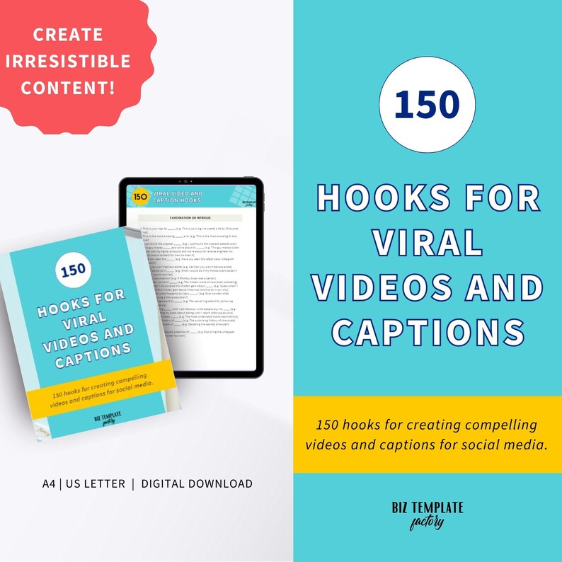 150 Viral Video and Caption Hooks | Tiktok Hooks | Tiktok Hook Ideas ...